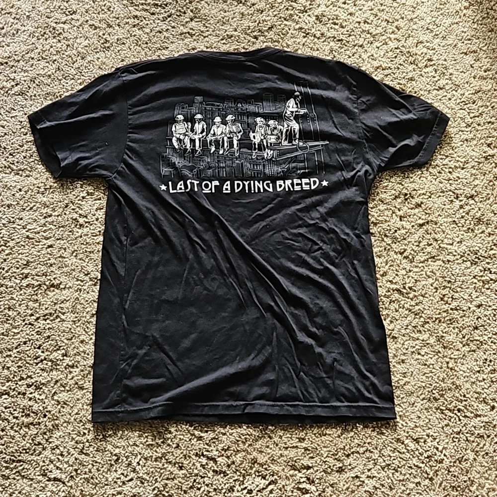 GRIND hand printed in USA, black Tshirt, size M - Picture 6 of 7